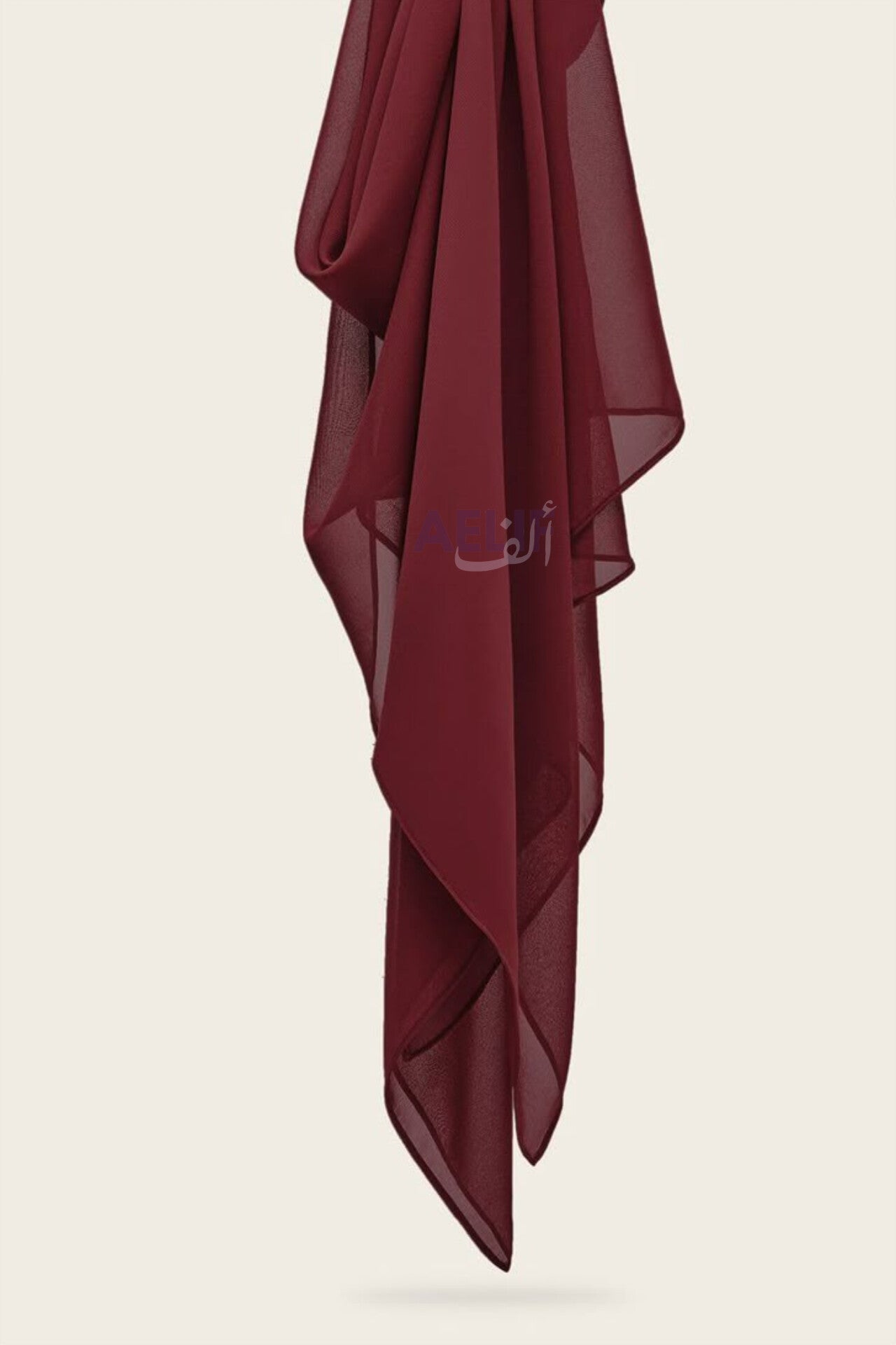 Chiffon Georgette Hijab - Deep Maroon
